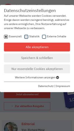 Vorschau der mobilen Webseite www.frankfurter-hefte.de, Die Neue Gesellschaft - Frankfurter Hefte