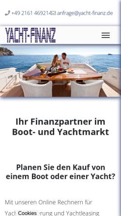 Vorschau der mobilen Webseite www.yacht-finanz.de, Euro Finanzkonzepte, Inh. Andreas Kempf