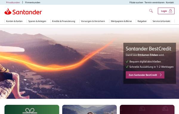 Vorschau von www.santander.de, Santander Consumer Leasing GmbH