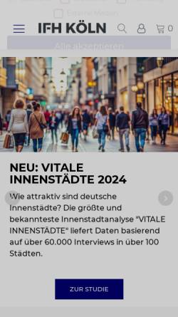 Vorschau der mobilen Webseite www.ifhkoeln.de, Institut für Handelsforschung an der Universität Köln