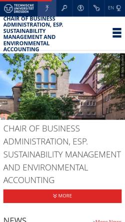Vorschau der mobilen Webseite tu-dresden.de, Professur für Betriebliche Umweltökonomie an der TU Dresden