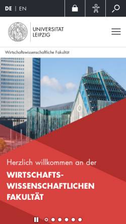 Vorschau der mobilen Webseite www.wifa.uni-leipzig.de, Wirtschaftswissenschaftliche Fakultät an der Universität Leipzig