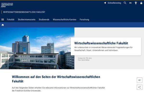 Vorschau von www.wiwi.uni-jena.de, Wirtschaftswissenschaftliche Fakultät der Friedrich-Schiller Universität Jena