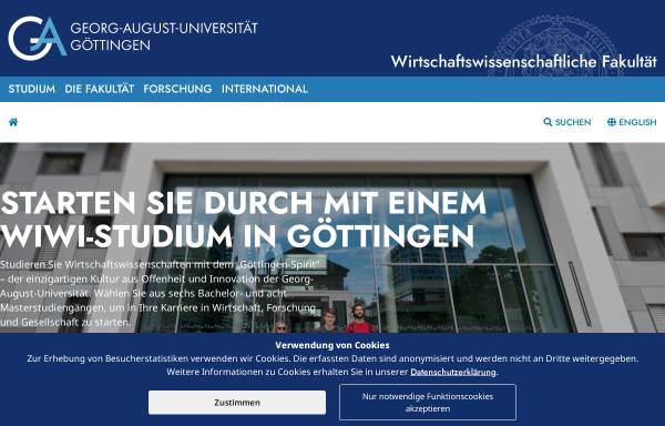 Vorschau von www.uni-goettingen.de, Wirtschaftswissenschaftliche Fakultät der Georg-August-Universität Göttingen