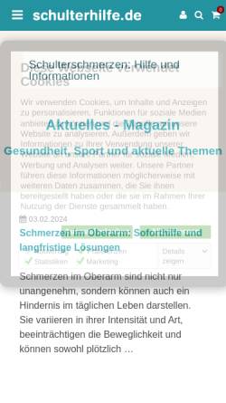 Vorschau der mobilen Webseite www.schulterhilfe.de, Schulterhilfe