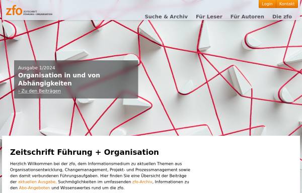 Vorschau von www.zfo.de, Führung und Organisation