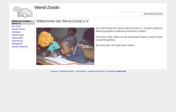 Vorschau von www.wend-zoodo.de, Wend-Zoodo e.V.