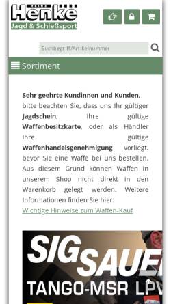 Vorschau der mobilen Webseite henke-online.de, Henke-Online, Heinz Henke