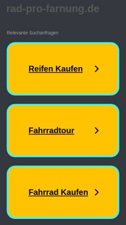 Vorschau der mobilen Webseite www.rad-pro-farnung.de, Rad pro Wilhelm Farnung