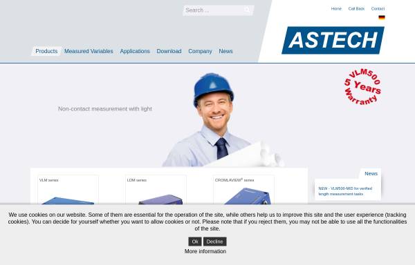 Vorschau von www.astech.de, Astech Angewandte Sensortechnik GmbH