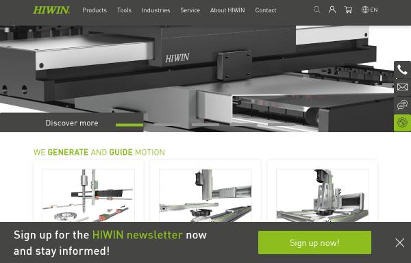 Vorschau von www.hiwin.de, Hiwin GmbH