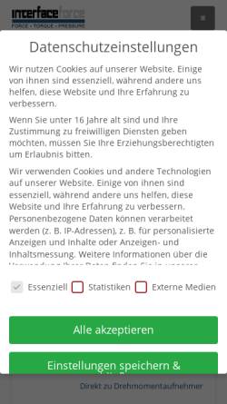 Vorschau der mobilen Webseite www.interface-germany.de, InterfaceForce, Inh. Storms, René