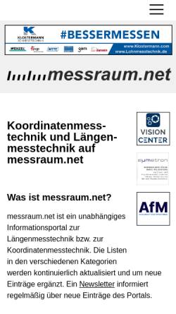 Vorschau der mobilen Webseite messraum.net, Messraum.net - Dipl.-Ing. Andreas Gallasch