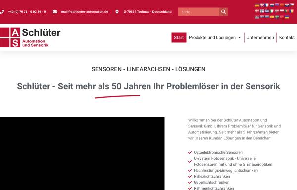 Vorschau von schlueter-automation.de, Schlüter Automation und Sensorik GmbH