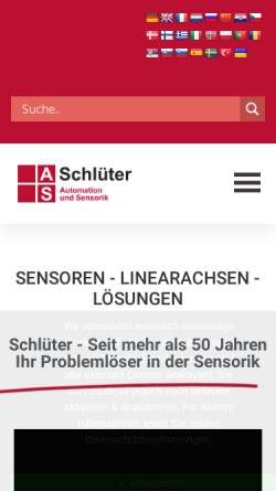 Vorschau der mobilen Webseite schlueter-automation.de, Schlüter Automation und Sensorik GmbH