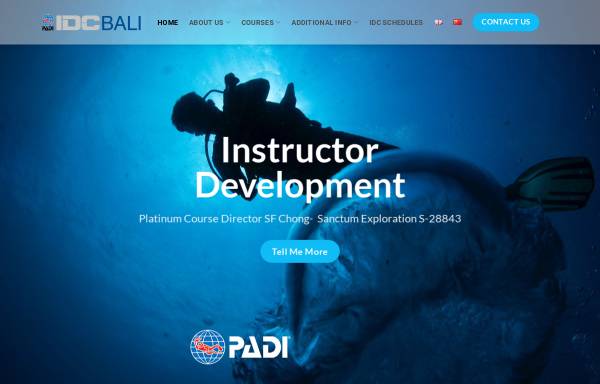 Vorschau von www.idc-bali.com, Padi IDC auf Bali