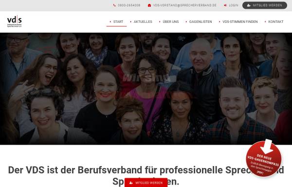 Vorschau von www.sprecherverein.de, Vereinigung Deutscher Sprecher e.V.