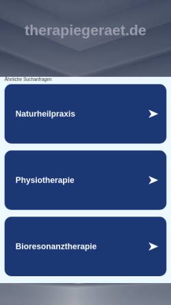 Vorschau der mobilen Webseite www.therapiegeraet.de, Kameda-Therapiegeräte, Inh. Ursula Kahl