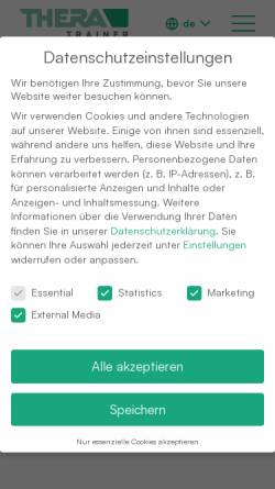 Vorschau der mobilen Webseite thera-trainer.com, medica Medizintechnik GmbH