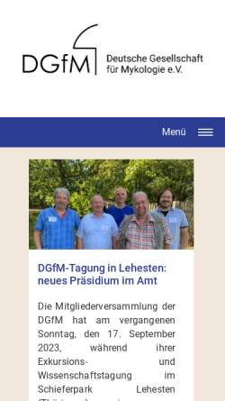 Vorschau der mobilen Webseite www.dgfm-ev.de, DGfM