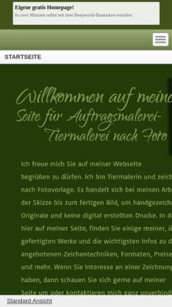 Vorschau der mobilen Webseite tierportrait-tierzeichnung.beepworld.de, Lukas, Gaby