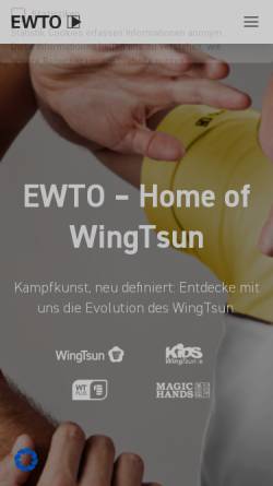 Vorschau der mobilen Webseite ewto.de, EWTO - Europäische WingTsun Organisation