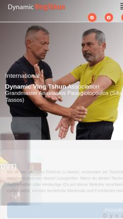 Vorschau der mobilen Webseite idvta.de, IDVTA International Dynamic VingTshun Association