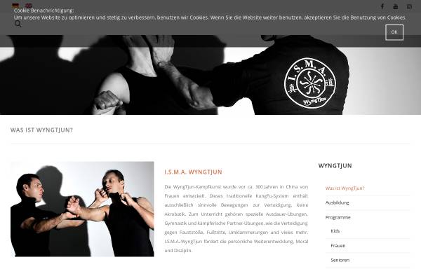 Vorschau von wyngtjun.com, ISMA International Society of Martial Arts