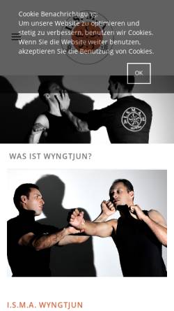 Vorschau der mobilen Webseite wyngtjun.com, ISMA International Society of Martial Arts