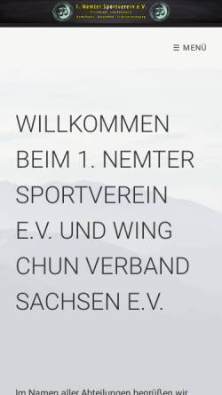 Vorschau der mobilen Webseite wing-chun-sachsen.de, Wing Chun Verband Sachsen e.V.