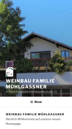 Vorschau der mobilen Webseite www.muehlgassner.bkf.at, Mühlgassner, Weingut