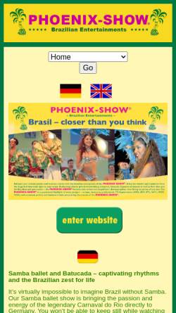 Vorschau der mobilen Webseite www.phoenix-show.de, Phoenix-Show