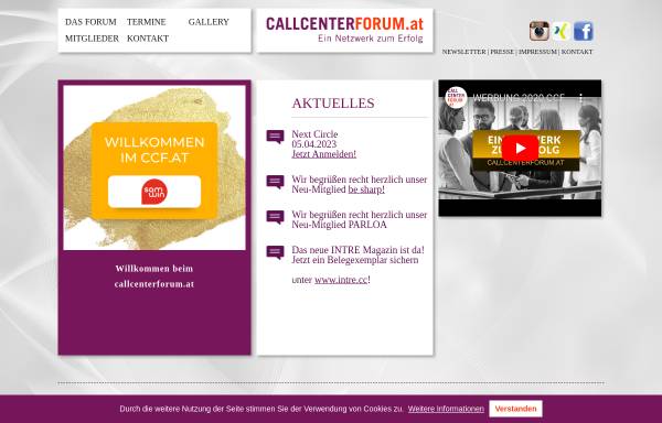 Vorschau von www.callcenterforum.at, Die überregionale Call-Center Plattform in Österreich
