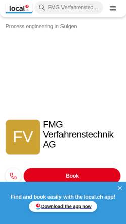 Vorschau der mobilen Webseite yellow.local.ch, FMG Verfahrenstechnik AG