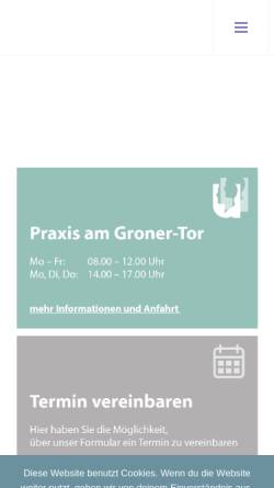 Vorschau der mobilen Webseite urologie-am-groner-tor.de, Urologie am Groner Tor