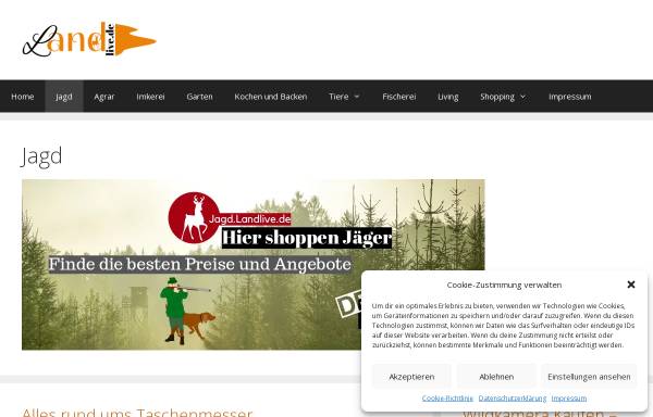 Vorschau von www.landlive.de, Jagdcommunity für Foren, Videos, Filme, Blogs