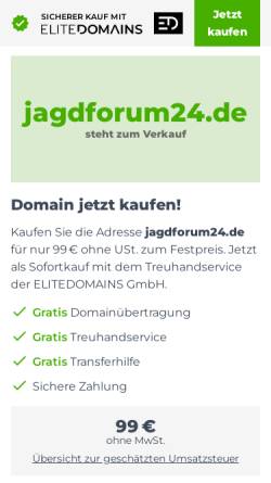 Vorschau der mobilen Webseite jagdforum24.de, Jagdforum