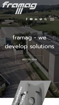 Vorschau der mobilen Webseite www.framag.com, Framag Industrieanlagenbau GmbH