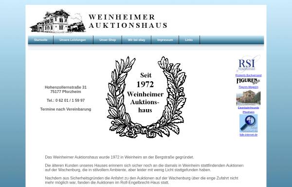 Vorschau von www.weinheimer-auktionshaus.de, Weinheimer Auktionshaus
