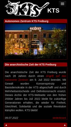 Vorschau der mobilen Webseite www.kts-freiburg.org, KTS Freiburg