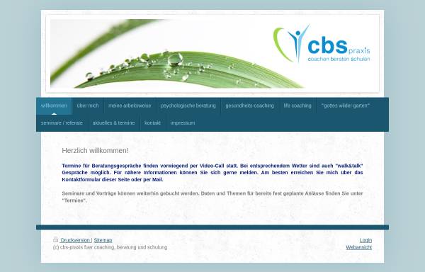 Vorschau von www.cbs-praxis.com, CBS-Praxis -Coaching - Beratung - Schulung