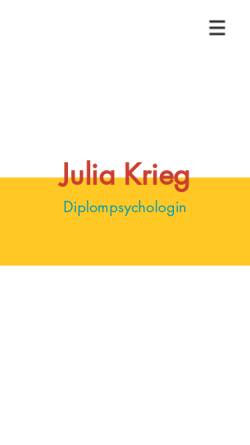 Vorschau der mobilen Webseite www.julia-krieg.de, Julia Krieg