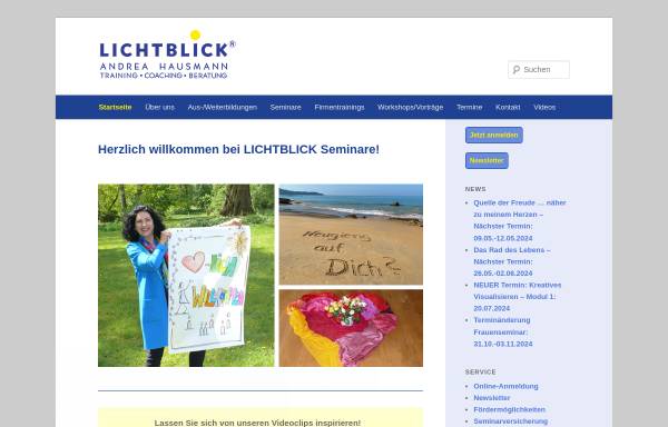 Vorschau von www.lichtblick-seminare.de, Lichtblick - Andrea Hausmannn