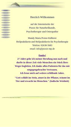 Vorschau der mobilen Webseite praxis-mp.de, Naturheilkundliche Praxis für Psychotherapie