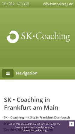 Vorschau der mobilen Webseite www.skcoaching.de, SK Coaching