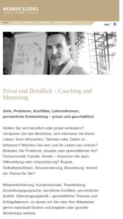 Vorschau der mobilen Webseite wernerelders.de, Werner Elders - Personality Coach und Imageberater