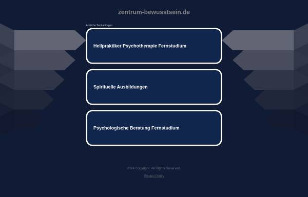 Vorschau von www.zentrum-bewusstsein.de, Zentrum für Begegnung und Bewusstsein