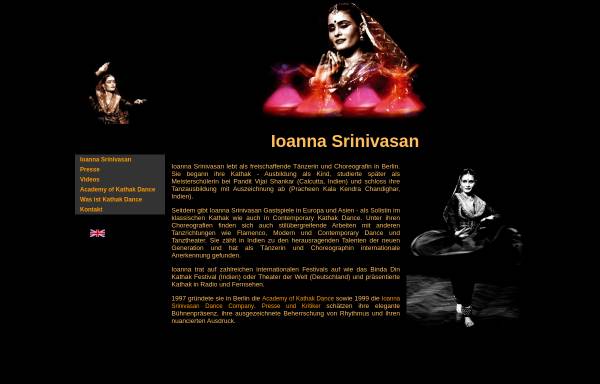 Vorschau von www.kathakdance.de, Ioanna Srinivasan