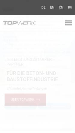 Vorschau der mobilen Webseite www.topwerk.com, Schlosser-Pfeiffer GmbH