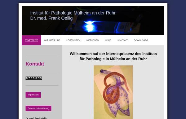 Vorschau von www.pathologie-muelheim.de, Institut für Pathologie, Mülheim an der Ruhr